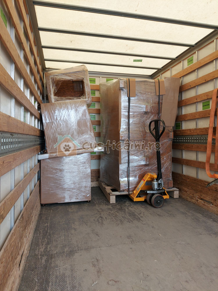 Custi caini ambalate si incarcate pt expediere